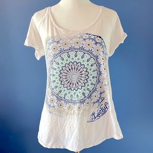 Lucky Brand Large Scoop Neck Tee